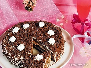 Торт творожный с шоколадной посыпкой
